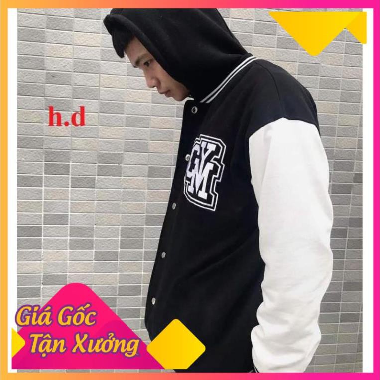 áo khoác bomber chất gió CYM, áo bomber thời trang thu đông nam nữ, form rộng unisex freesize giá rẻ ulzzang hàng 1 lớp