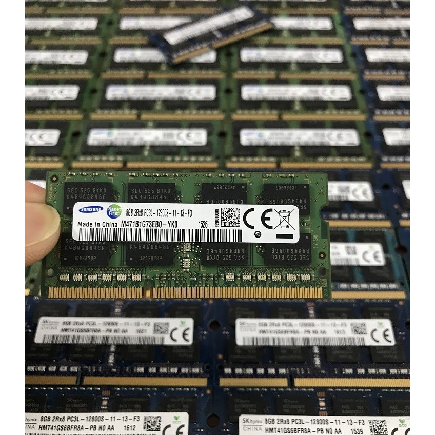 RAM Laptop DDR3 8GB Hynix Samsung 1600MHz PC3L-12800 1.35V (Bảo Hành 36 tháng 1 Đổi 1)