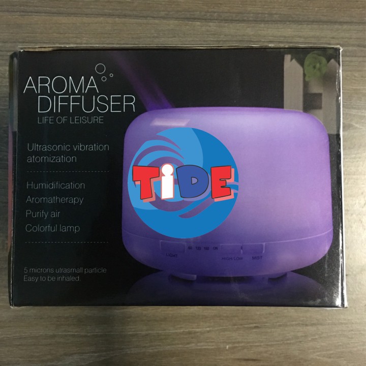 Thiết bị khuếch tán tinh dầu Aroma AM006D – Thiết kế ống trụ tròn trắng – Dung tích 400ml - Led 7 màu – Bảo hành 1 năm