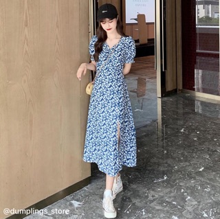 Váy dáng dài xẻ tà
