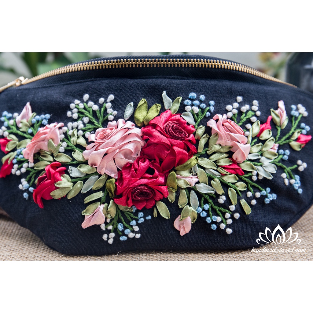 Túi bao tử thêu ruy băng mới lạ, quà tặng siêu độc