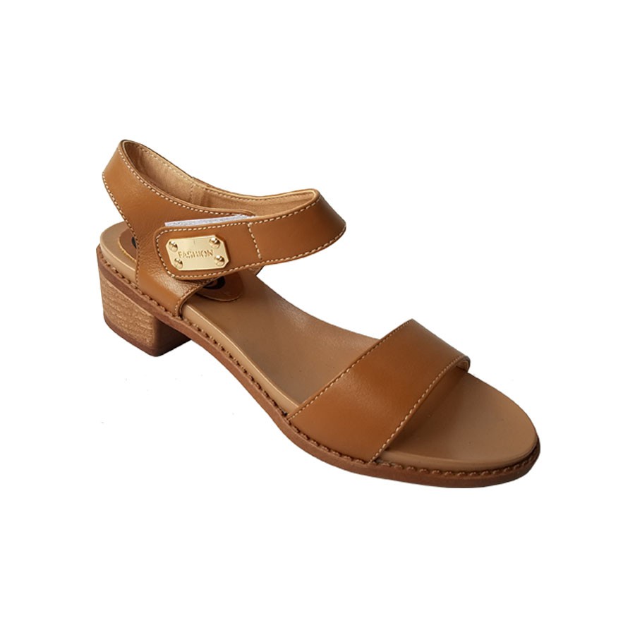 Giày Sandal Cao Gót Nữ Da Bò BIGBEN GCG55