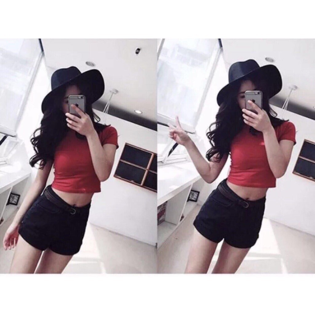 Áo Croptop Kiểu Tay Ngắn Nhiều Màu - MS:Z02