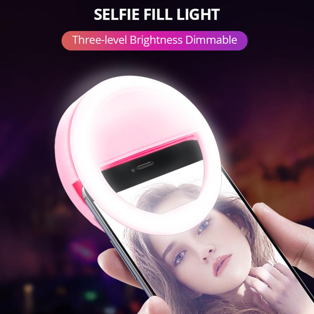 LEVEL Đèn Led Tròn Có Thể Điều Chỉnh 3 Chế Độ Dùng Để Chụp Ảnh Selfie