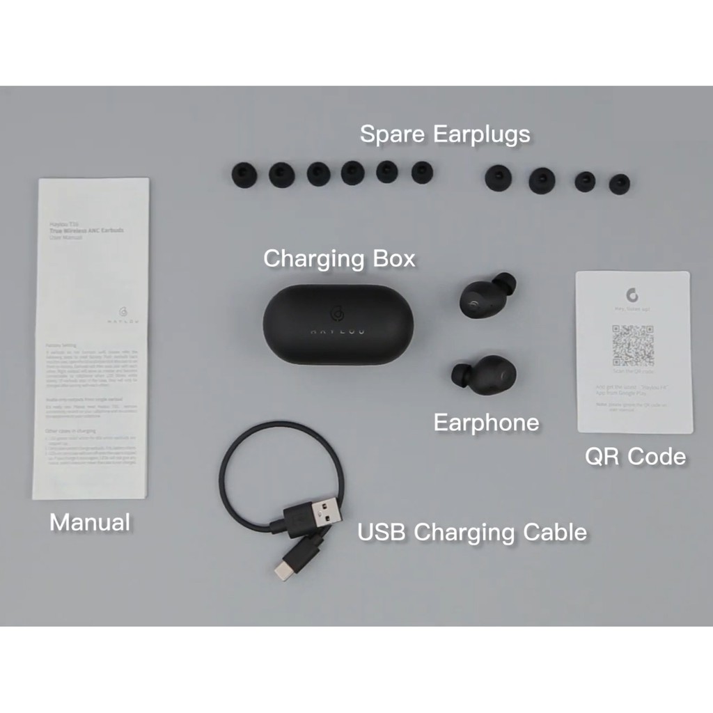 Tai nghe không dây HAYLOU T16 - chống ồn chủ động ANC -  Bluetooth 5.0 True Wireless  [Bảo hành chính hãng 6 tháng]