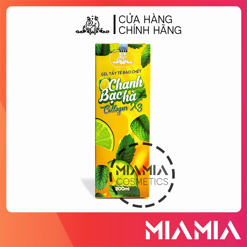 Gel Tẩy Tế Bào Chết Chanh Bạc Hà Collagen X3 chính hãng Mỹ Phẩm Đông Anh