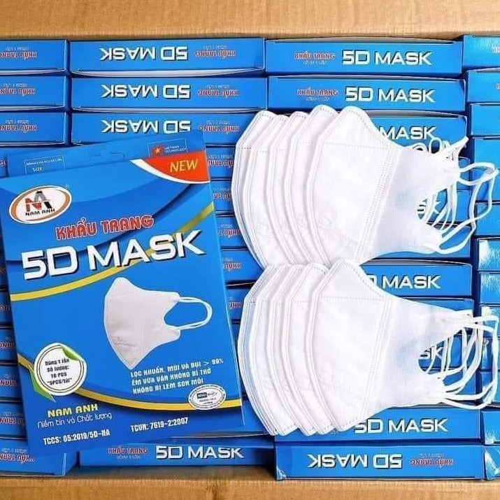 (Hộp 10 cái) Khẩu Trang 3D Mask / 5D Mask Y Tế Nam Anh FAMAPRO