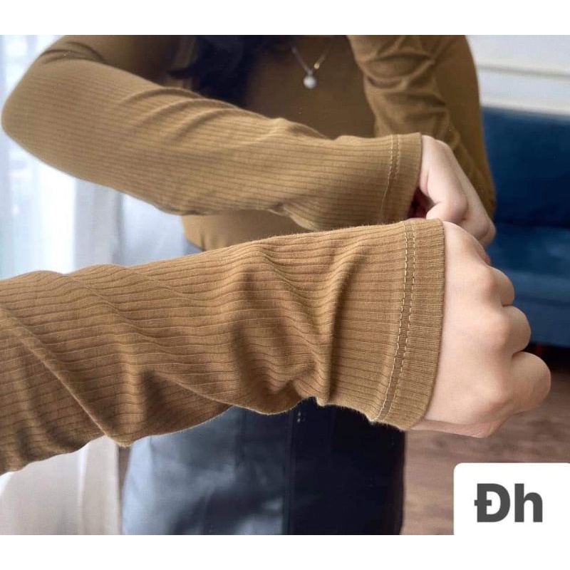 Áo Len Tăm Nữ Cổ Tròn Tay Dài Chất Gân Thun Mềm ,mịn, Co Giãn Ôm Body Nhiều Màu Sắc Giữ Nhiệt