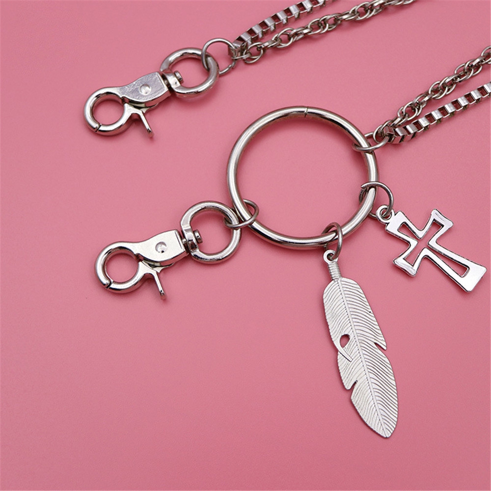 Dây Chuyền Kim Loại Trang Trí Quần Phong Cách Retro