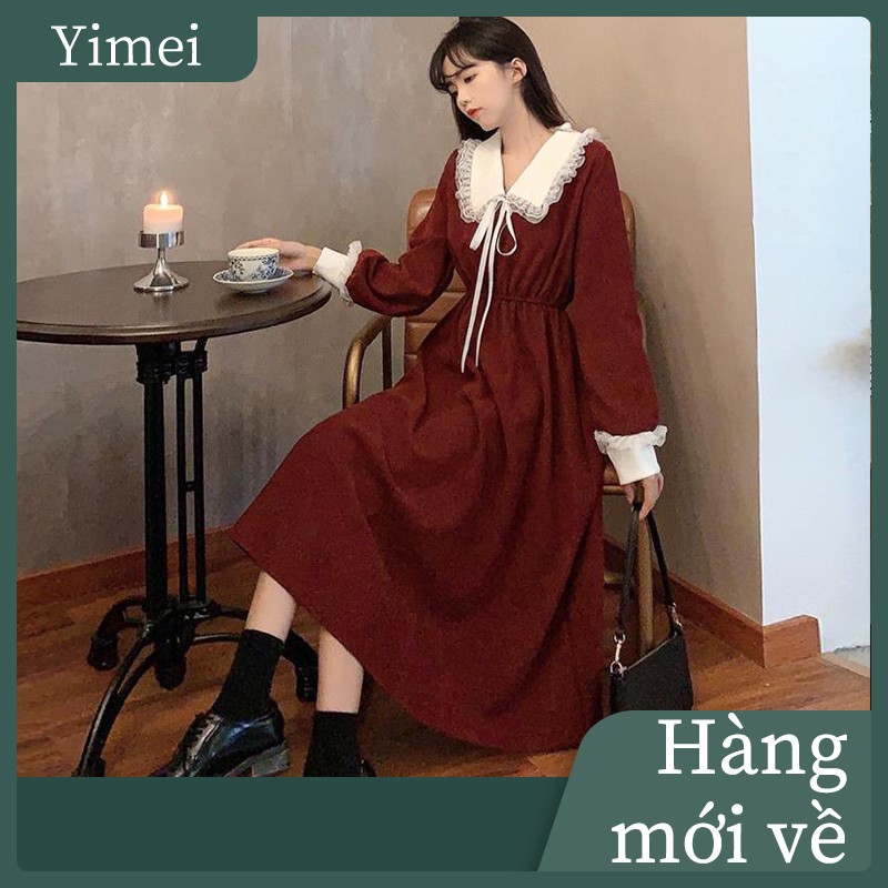 French fashion long-sleeved dress autumn gentle wind | BigBuy360 - bigbuy360.vn