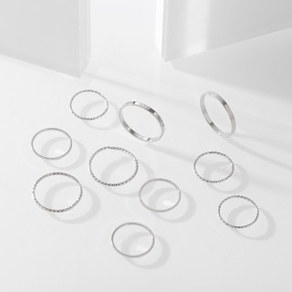 Sét nhẫn 10 chiếc phong cách đơn giản