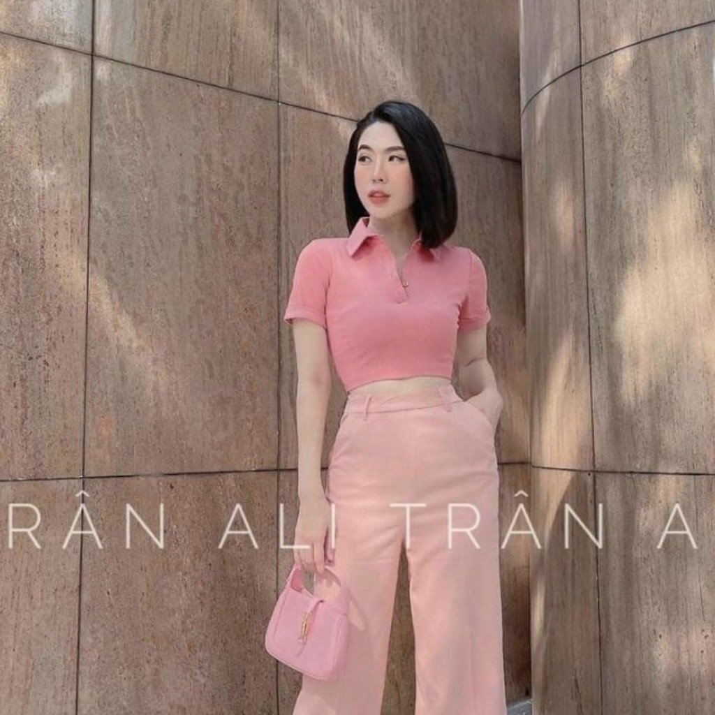 Áo Croptop Cổ Trụ _ Chất Borip Dày Dặn 4 Màu Siêu Chảnh Luôn _ Kèm Ảnh Thật Chụp Sàn