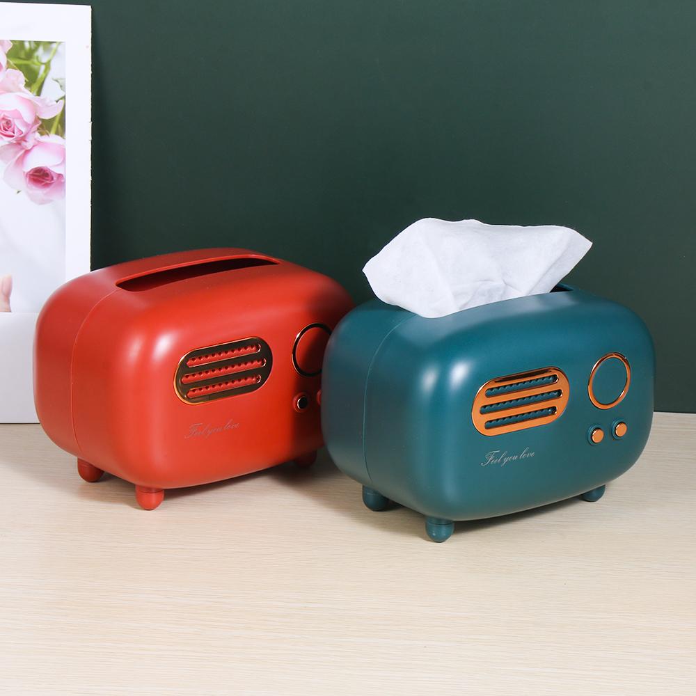 Hộp Đựng Khăn Giấy / Điều Khiển Từ Xa Kiểu Retro Tiện Dụng Cho Gia Đình