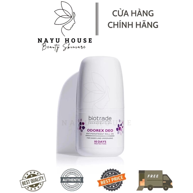 LĂN KHỬ MÙI NGĂN NGỪA MỒ HÔI, KHÔ THOÁNG, HƯƠNG THƠM DỄ CHỊU ODOREX DEO BY BIOTRADE 40 ML