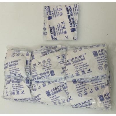 bịch 1kg hạt hút ẩm loại 1gam bảo quản đồ ăn, dày dép