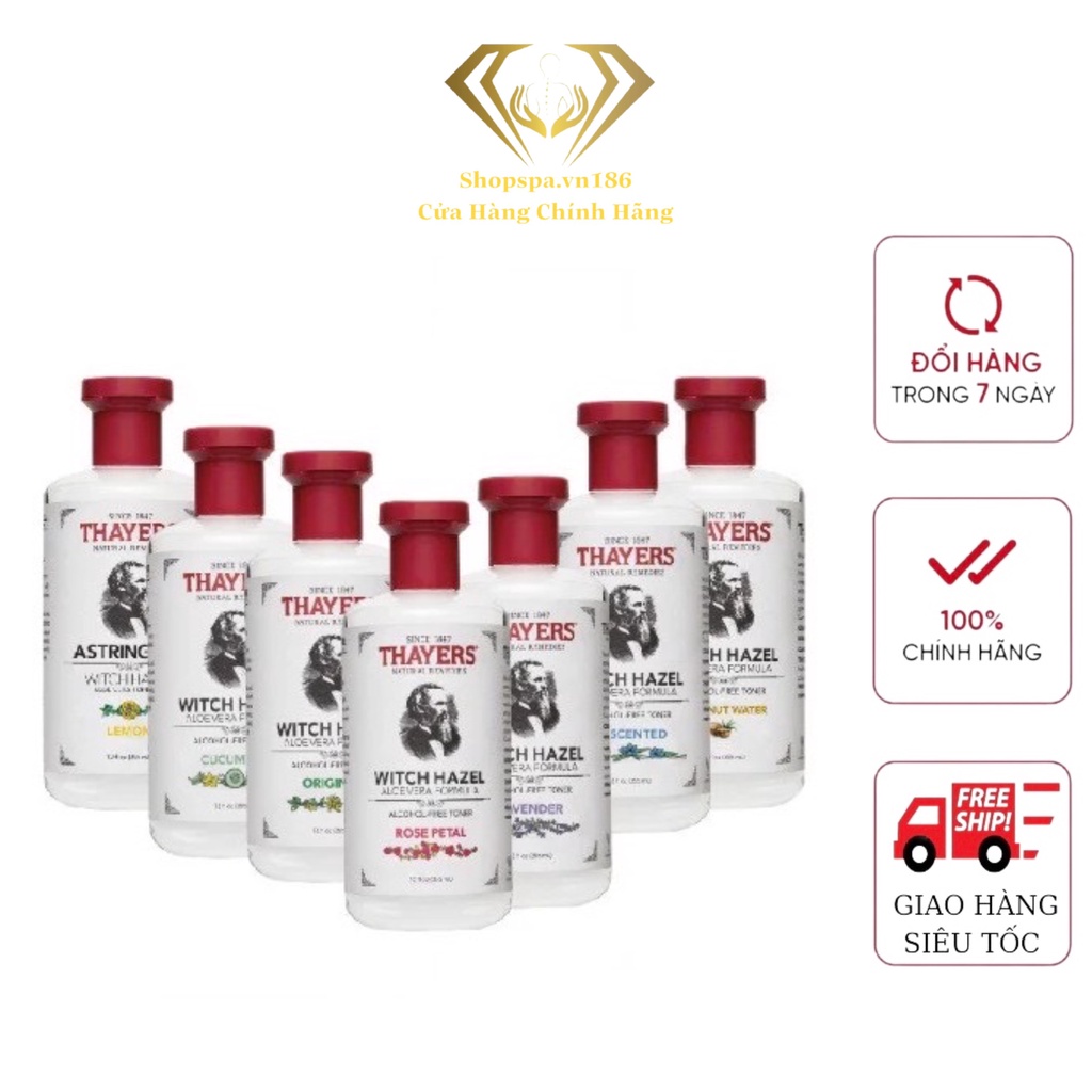 Nước hoa hồng Toner Thayers Alcohol Free Witch Hazel 355ml - Thayer Không Cồn