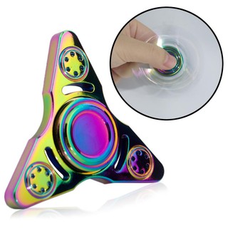 Colorful Metal Rainbow Steel Hand Finger Fidget Spinner Focus EDC Pocket Toys