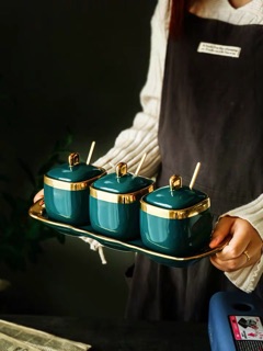 Hũ gia vị xanh cổ vịt