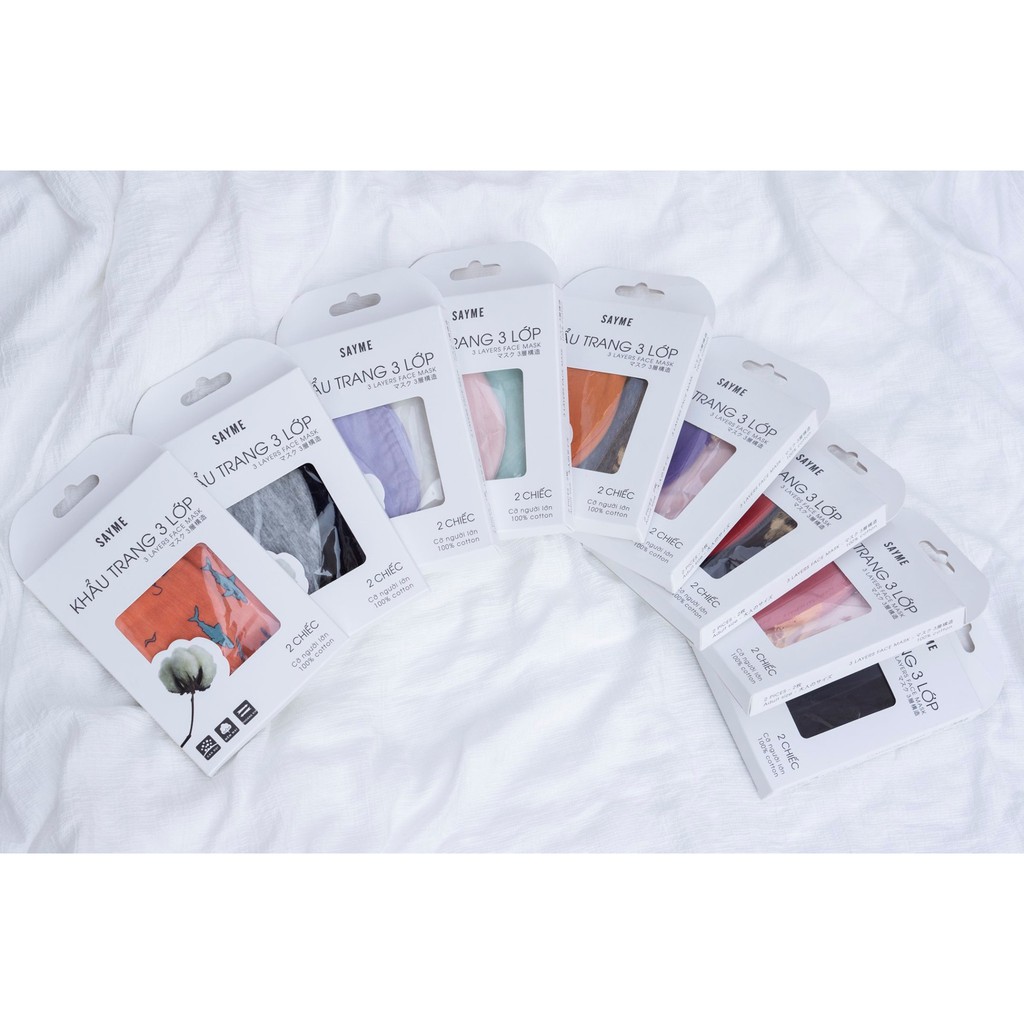 KHẨU TRANG VẢI 100% COTTON 3 LỚP