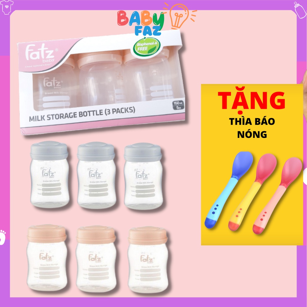 Bình trữ sữa mẹ fatz cổ rộng lọ trữ sữa mẹ 150ml FatzBaby FB0120N