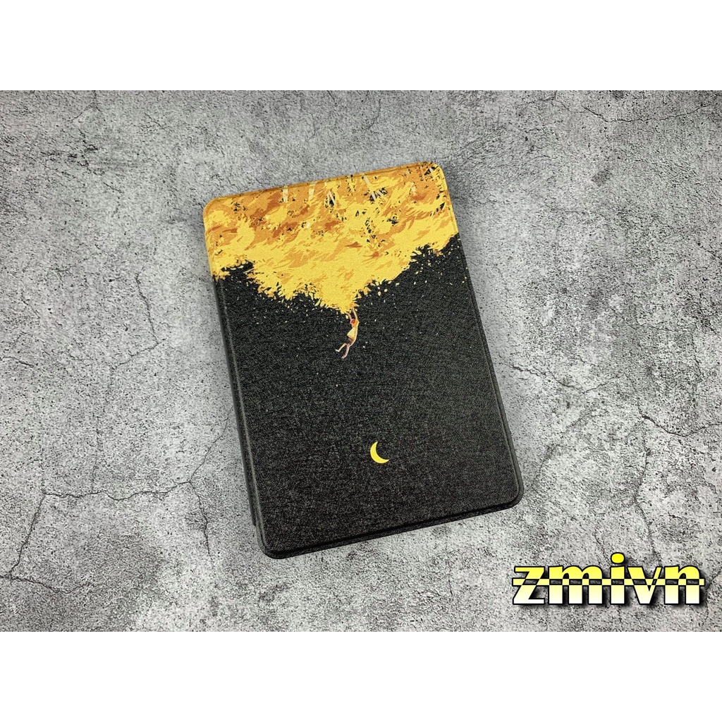 Bao da máy đọc sách Kindle basic 8th họa tiết đep mắt