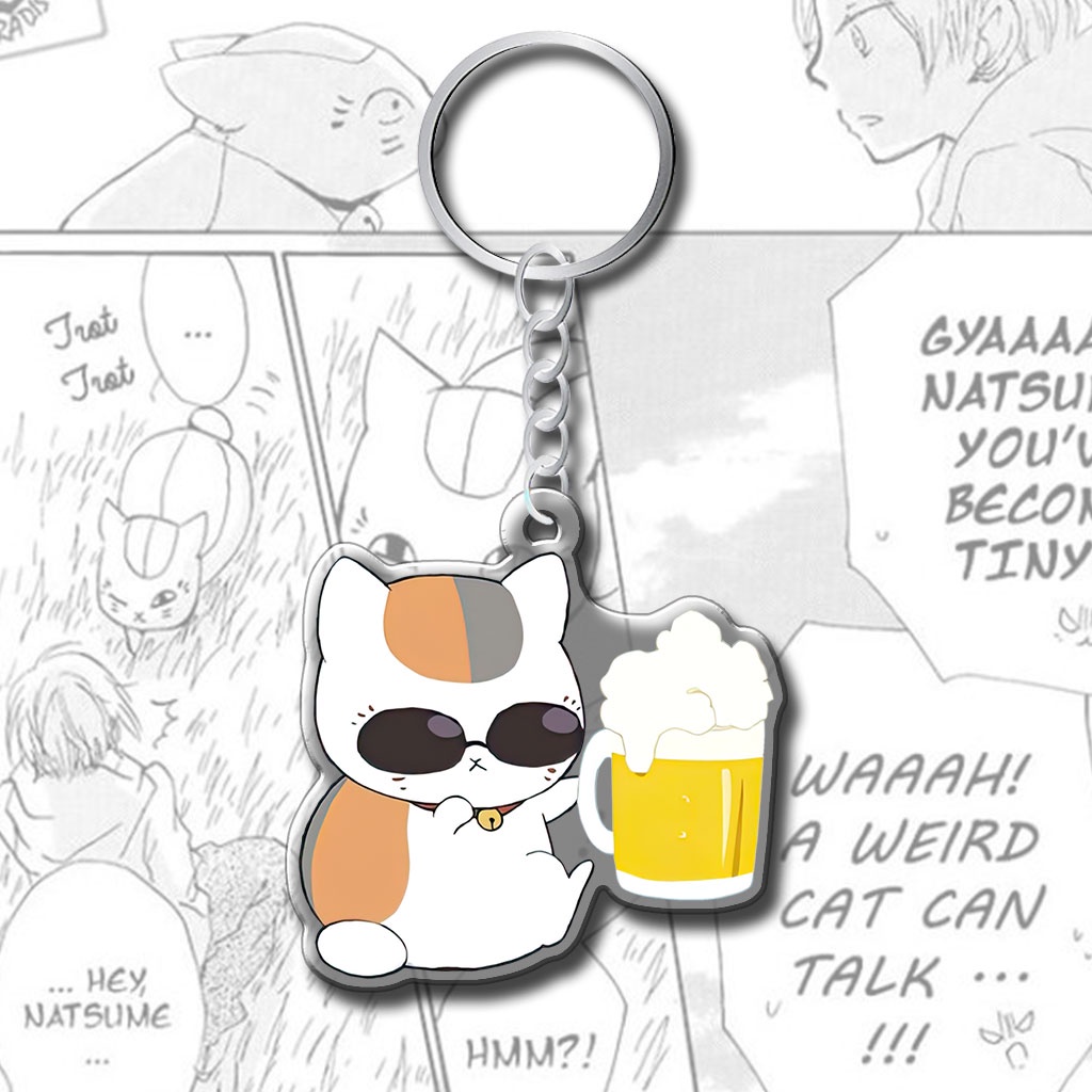 Mã QR in theo yêu cầu và móc khóa Thegioipuzzle Natsume Yuujinchou Hữu Nhân Sổ Nyanko Sensei đáng yêu