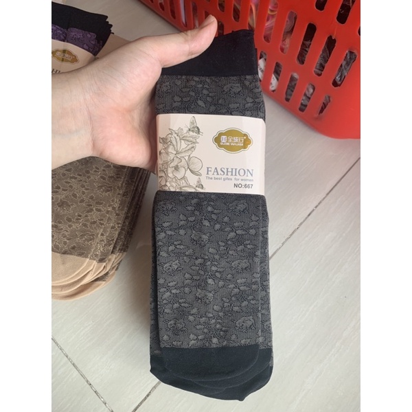 Tất da chân dày hoa 3D, chống chống nắng bảo vệ da chân. SUMO Underwear.