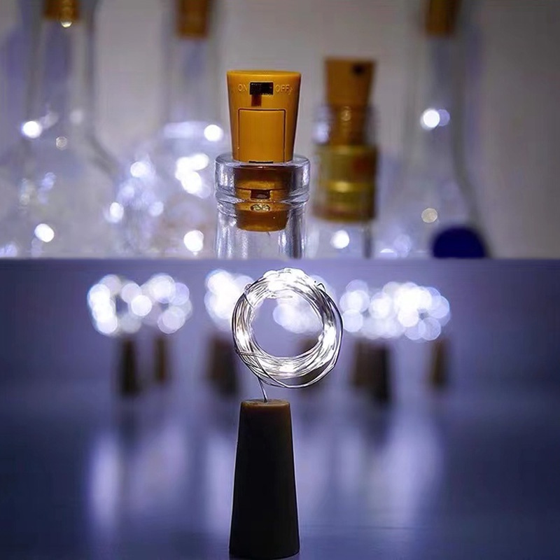 Dây Đèn LED Trang Trí Chai Rượu Có Nút Bần Dùng Pin Cho Tiệc Cưới / Giáng Sinh /