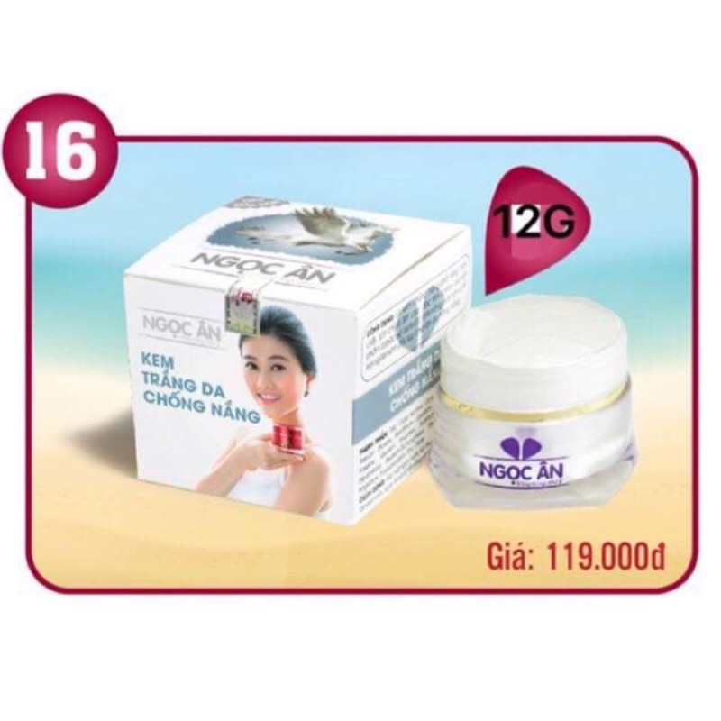 KEM NGỌC ÂN TRẮNG DA CHỐNG NẮNG 12G