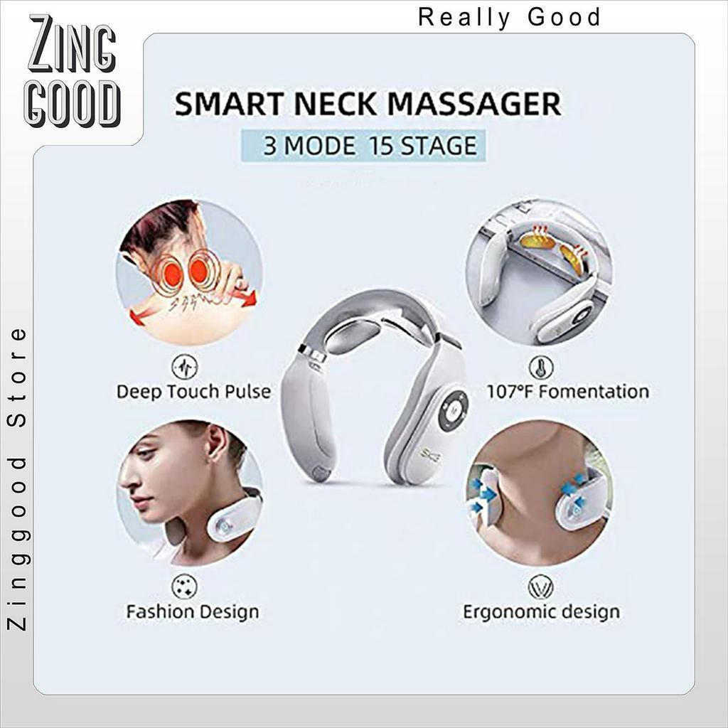 Máy massage cổ 4098E SKG chườm nóng giảm đau nhức vai gáy Zinggood