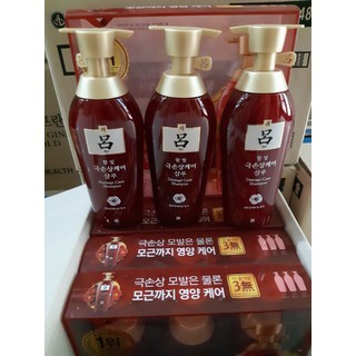 Set Dầu Gội Ryo Cao cấp 3 sản phẩm ( 3 chai Damage Care Shampoo 500ml ) Nuôi dưỡng tóc chắc khỏe mùi thơm thư giãn