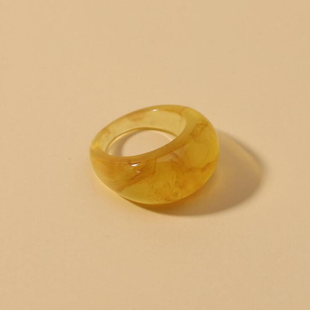[Khuyến mãi đặc biệt] Nhẫn Nhựa Trang Sức Resin Nhiều Màu Sắc Phong Cách Vintage
