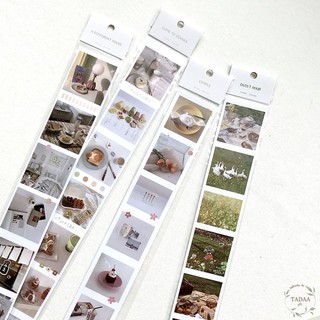 Sticker hình ảnh vintage hoa lá và bánh kem đa dạng trang trí sổ