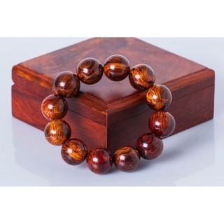 Vòng Tay Gỗ Sưa vân đỏ đen 100% tự nhiên giúp gia chủ phát lộc làm ăn thuận lợi -Giá rẻ