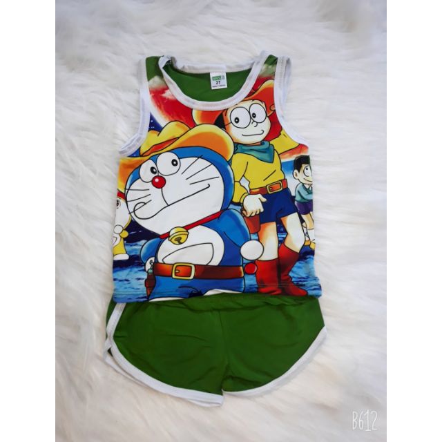 8_22kg Bộ ba lổ doremon cho bé, vải mềm thoáng mát ảnh thật, video KHĂN RẰN SHOP