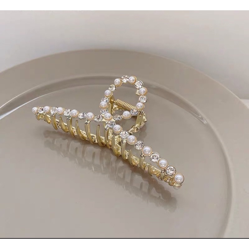 Kẹp tóc kim loại Hàn quốc đính đá