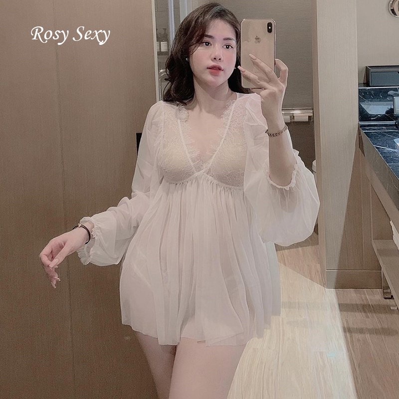 Váy ngủ sexy voan mỏng đầm ngủ mặc ở nhà quyến rũ VN133