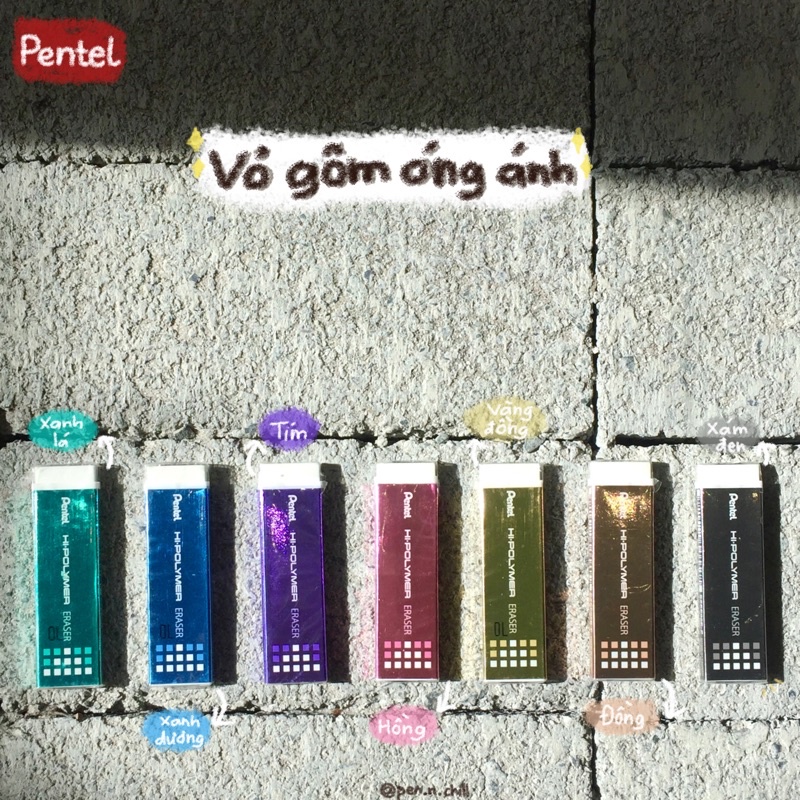 Gôm Tẩy Bút Chì Siêu Sạch Pentel Hi-Polymer Slim