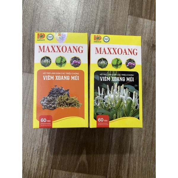 Viên uống thảo dược hỗ trợ viêm xoang MAXXOANG hỗ trợ An xoang cho người viêm mũi viêm xoang - Hộp 60 viên