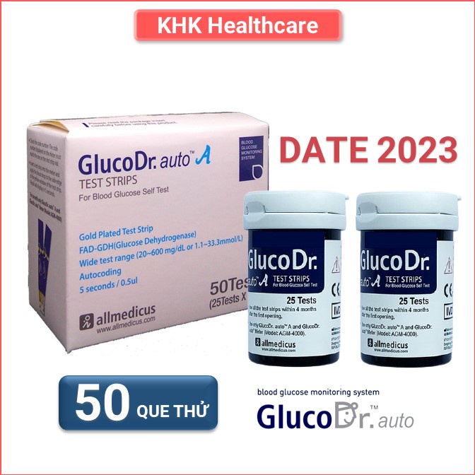 25/50 Que thử đường huyết Gluco Dr Auto