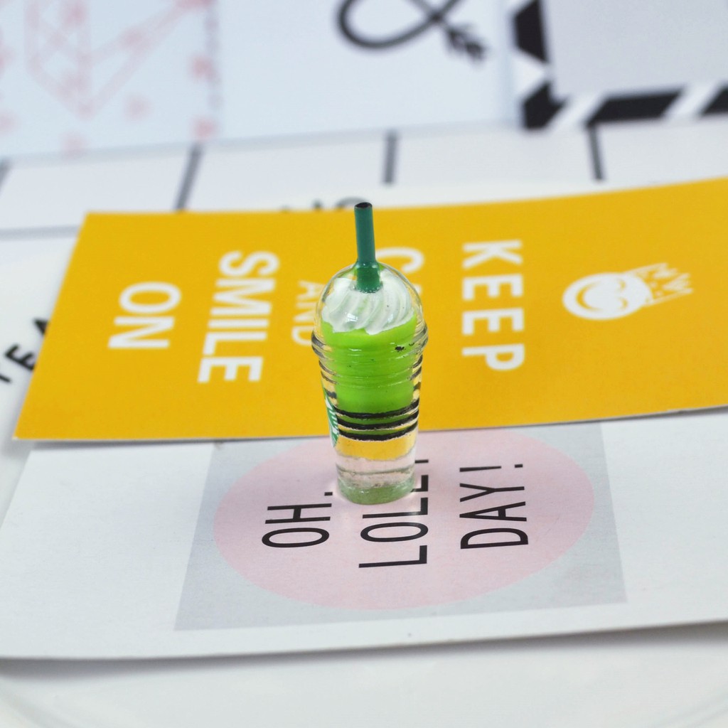[Mã LIFE0503TOYS giảm 10% đơn 0Đ] Charm mô hình 01 ly Ice Tea Starbucks SLime