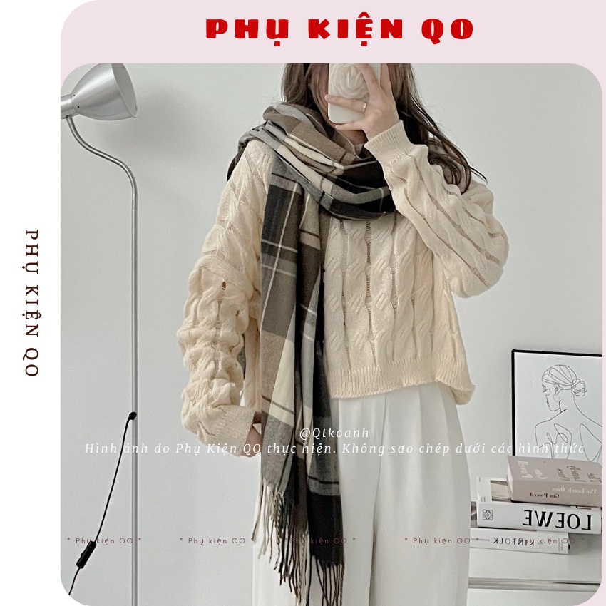 Khăn choàng Cashmere cao cấp Nam Nữ mềm mịn K03