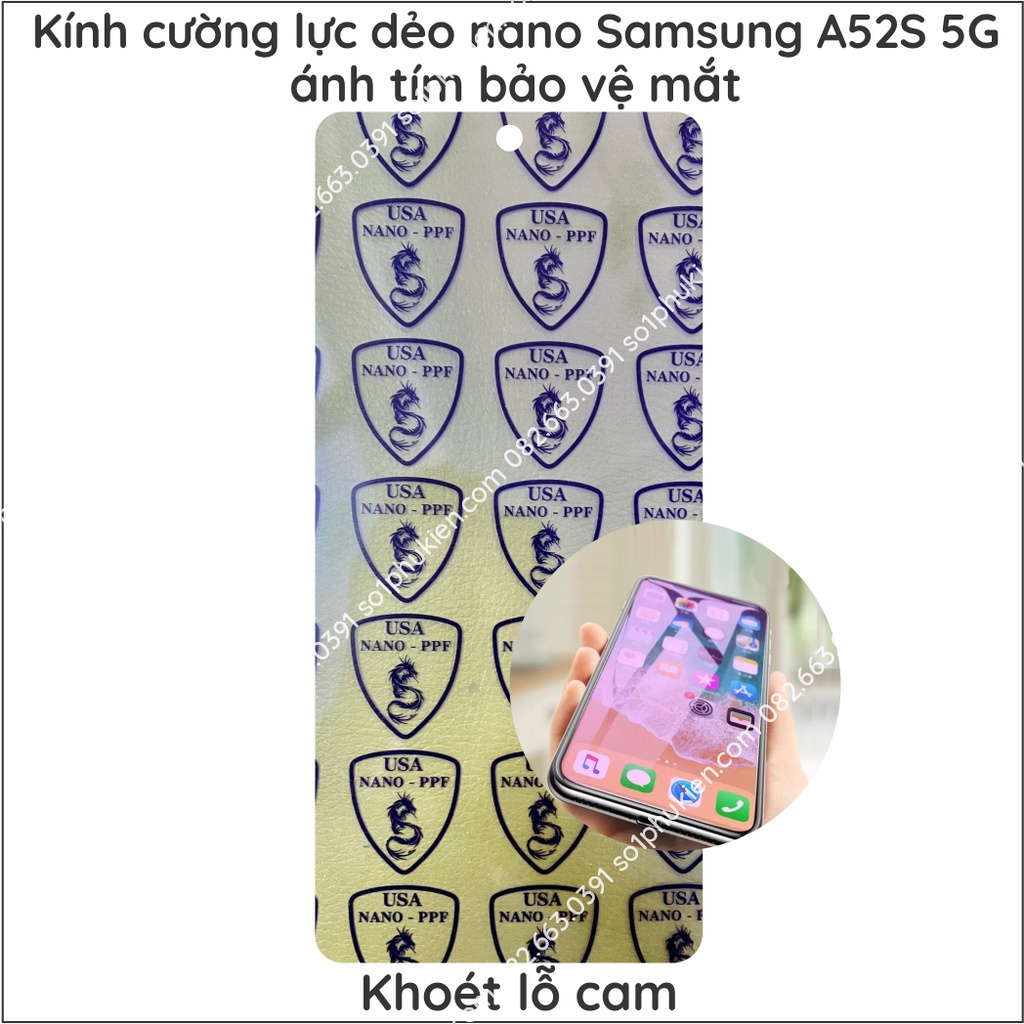 Dán cường lực Samsung A52s 5G dẻo nano bảo vệ màn hình