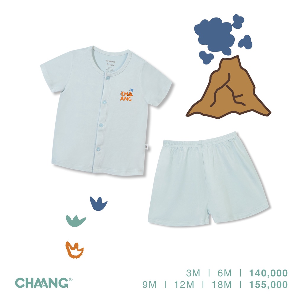 CHAANG Bộ Cộc Tay Cài Vai Cho Bé Siêu Xinh