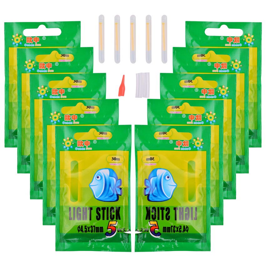 Set 50 Phao Câu Cá Phát Sáng Trong Tối Tiện Dụng