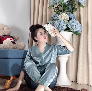 Bộ phi lụa cao cấp phối ren