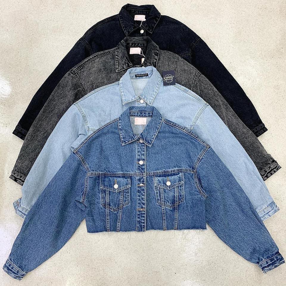 Áo Khoác Jean Croptop Chất Sofm