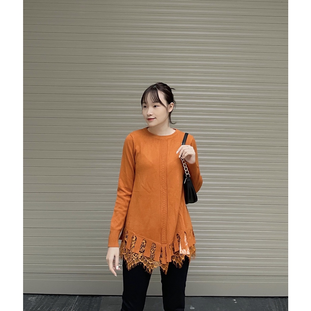 Áo len bầu mùa đông công sở dài tay