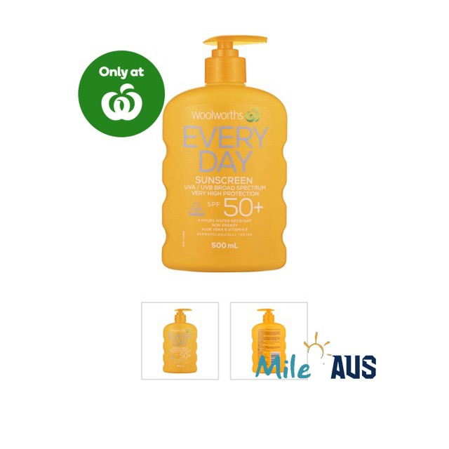 Kem chống nắng Woolworths Everyday Sunscreen SPF 50+