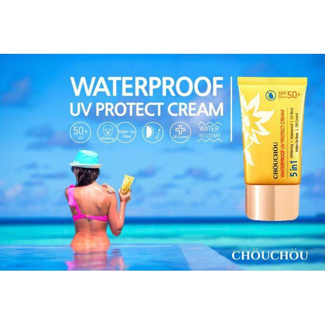 Kem Chống Nắng 5 trong 1 Chou Chou Waterproof UV Protect Cream